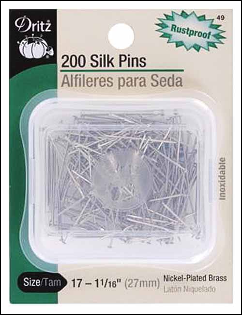 (image for) Silk Pins, Size 17, pack of 200 - Click Image to Close